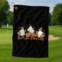 Boo Jee Ghost Ice Coffee Coquette Bow Halloween Women Girl Golf Towel thumb 1