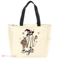 Boo Jee Ghost Ice Coffee Coquette Bow Halloween Women Girl Tote Bag thumb 0