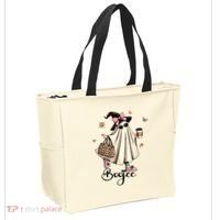 Boo Jee Ghost Ice Coffee Coquette Bow Halloween Women Girl Tote Bag thumb 2