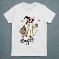 Boo Jee Ghost Ice Coffee Coquette Bow Halloween Women Girl T-Shirt thumb 5