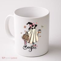 Boo Jee Ghost Ice Coffee Coquette Bow Halloween Women Girl Coffee Mug thumb 0