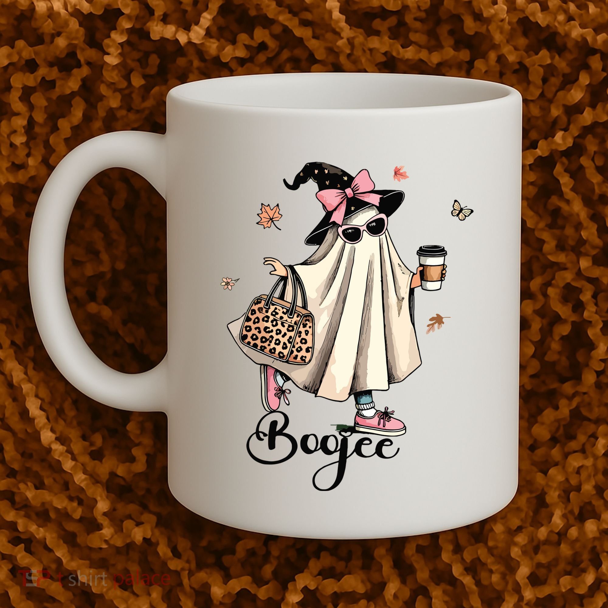 Boo Jee Ghost Ice Coffee Coquette Bow Halloween Women Girl Coffee Mug