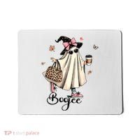 Boo Jee Ghost Ice Coffee Coquette Bow Halloween Women Girl Mousepad thumb 0