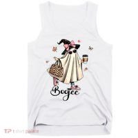 Boo Jee Ghost Ice Coffee Coquette Bow Halloween Women Girl Tank Top thumb 0
