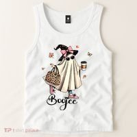 Boo Jee Ghost Ice Coffee Coquette Bow Halloween Women Girl Tank Top thumb 2
