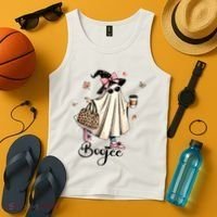 Boo Jee Ghost Ice Coffee Coquette Bow Halloween Women Girl Tank Top thumb 4