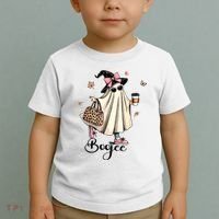 Boo Jee Ghost Ice Coffee Coquette Bow Halloween Women Girl Toddler T-Shirt thumb 2