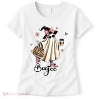 Boo Jee Ghost Ice Coffee Coquette Bow Halloween Women Girl Women's T-Shirt thumb 0