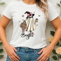 Boo Jee Ghost Ice Coffee Coquette Bow Halloween Women Girl Women's T-Shirt thumb 2