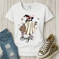 Boo Jee Ghost Ice Coffee Coquette Bow Halloween Women Girl Women's T-Shirt thumb 3