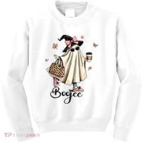 Boo Jee Ghost Ice Coffee Coquette Bow Halloween Women Girl Kids Sweatshirt thumb 0