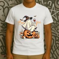 Boo Jee Ghost Ice Coffee Coquette Bow Halloween Women Girl T-Shirt thumb 3