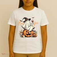Boo Jee Ghost Ice Coffee Coquette Bow Halloween Women Girl T-Shirt thumb 4