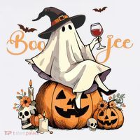 Boo Jee Ghost Ice Coffee Coquette Bow Halloween Women Girl T-Shirt thumb 7