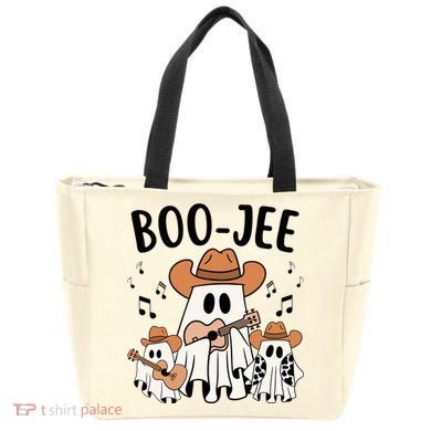 Boo Jee Ghost Funny Halloween Tote Bag