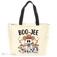 Boo Jee Ghost Funny Halloween Tote Bag thumb 0