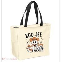 Boo Jee Ghost Funny Halloween Tote Bag thumb 2