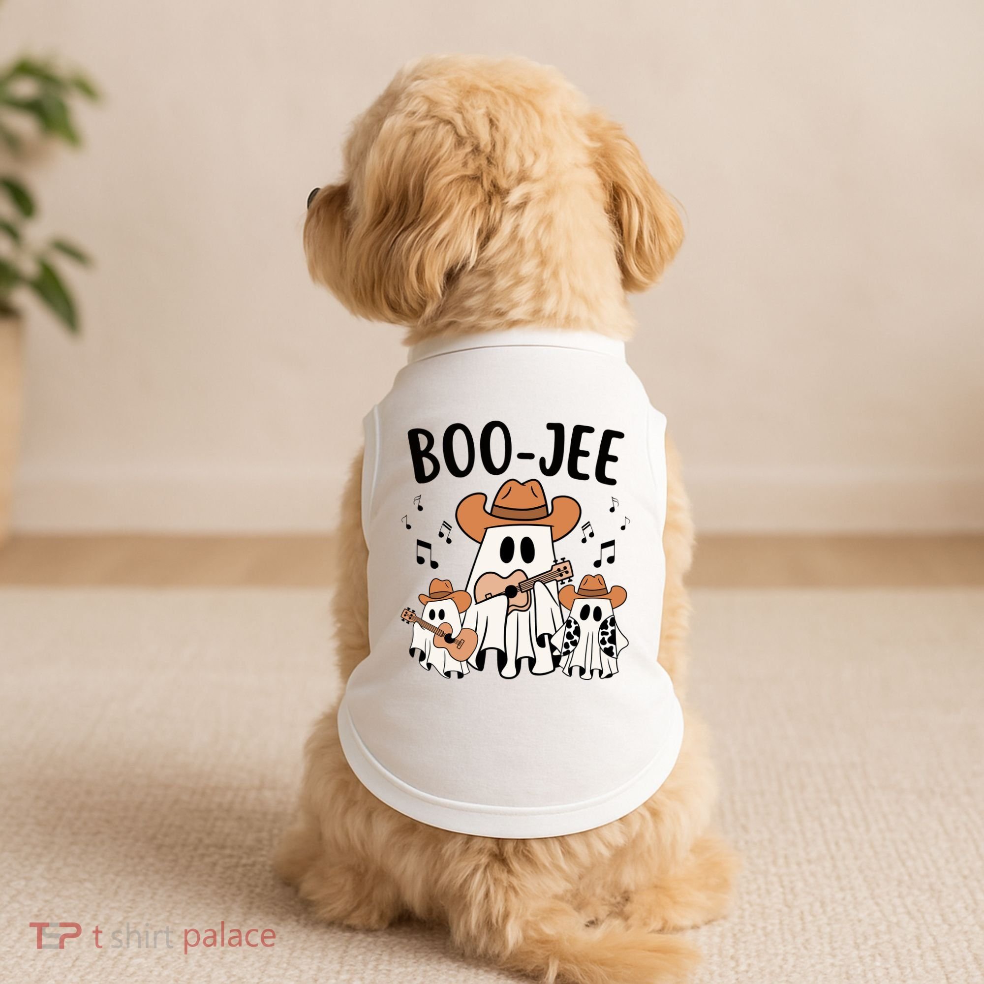 Boo Jee Ghost Funny Halloween Doggie Tank