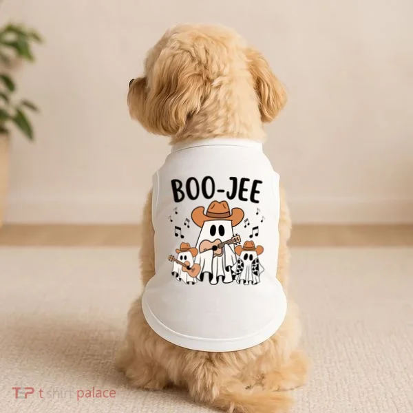 Boo Jee Ghost Funny Halloween Doggie Tank