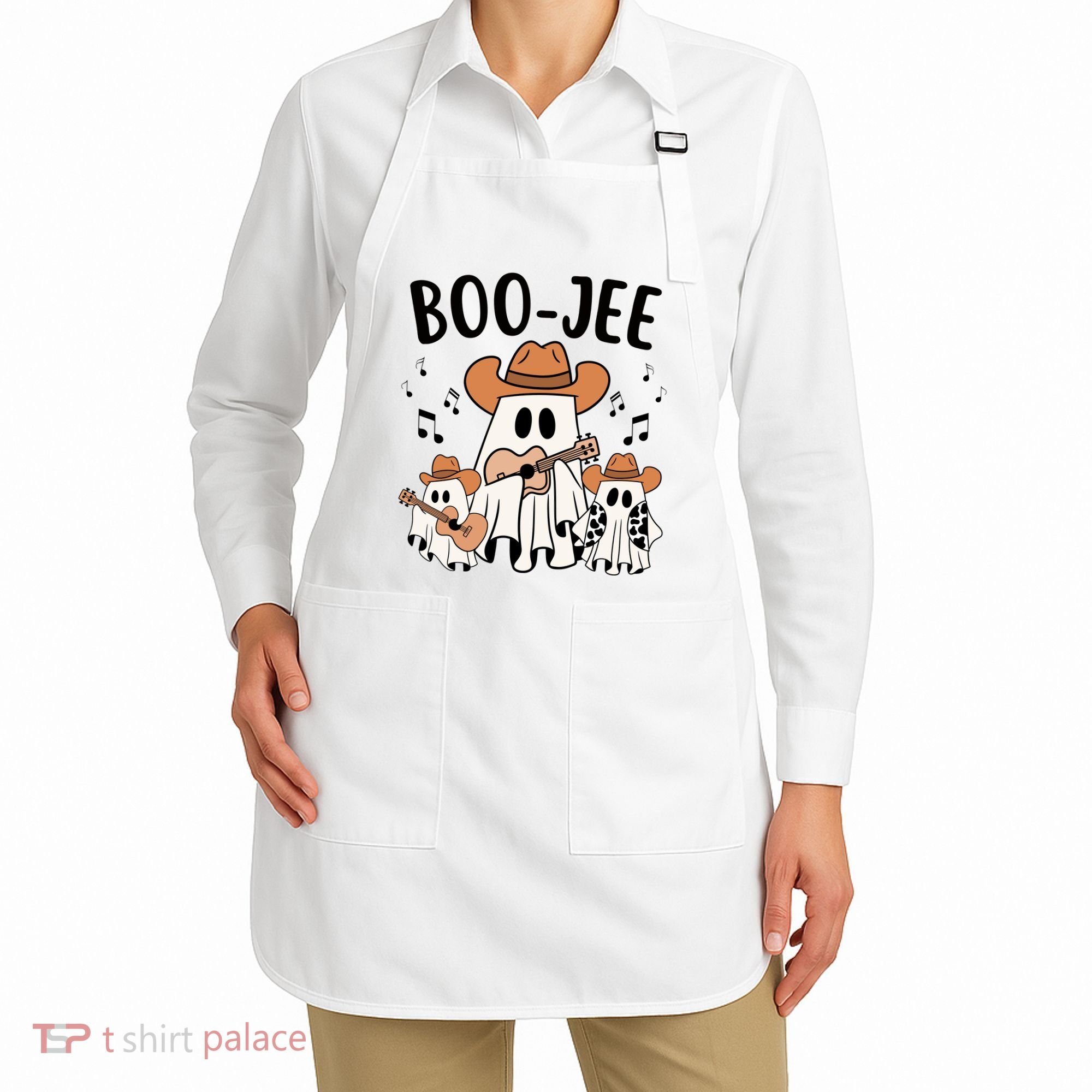 Boo Jee Ghost Funny Halloween Apron