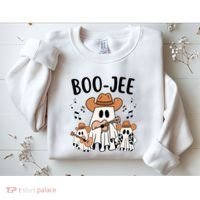 Boo Jee Ghost Funny Halloween Sweatshirt thumb 2