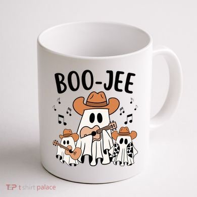 Boo Jee Ghost Funny Halloween Coffee Mug back