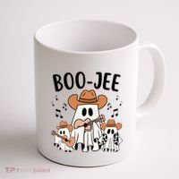 Boo Jee Ghost Funny Halloween Coffee Mug thumb 1