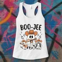 Boo Jee Ghost Funny Halloween Women's Tank Top thumb 3