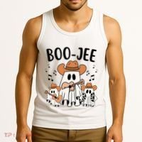 Boo Jee Ghost Funny Halloween Tank Top thumb 3