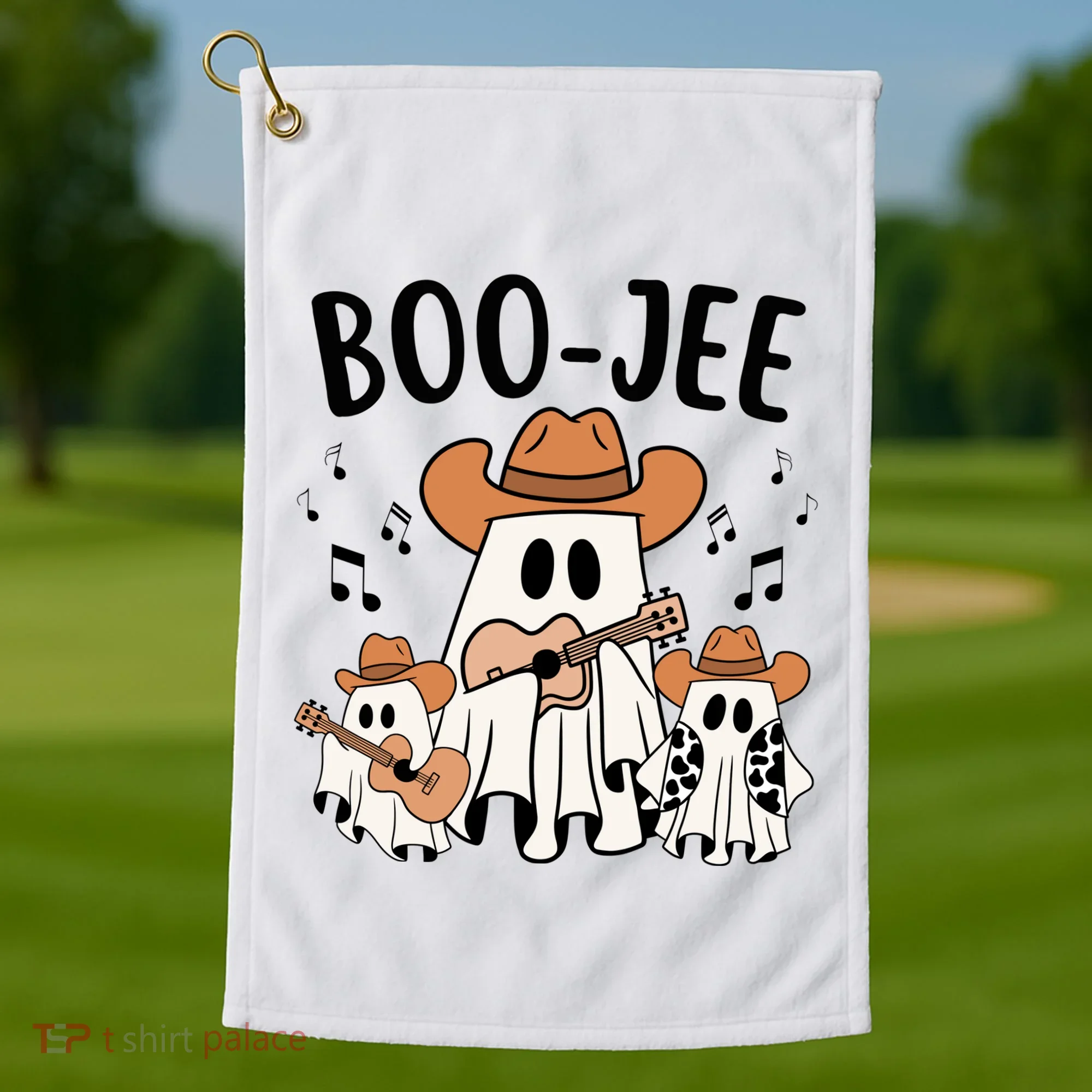 Boo Jee Ghost Funny Halloween Golf Towel