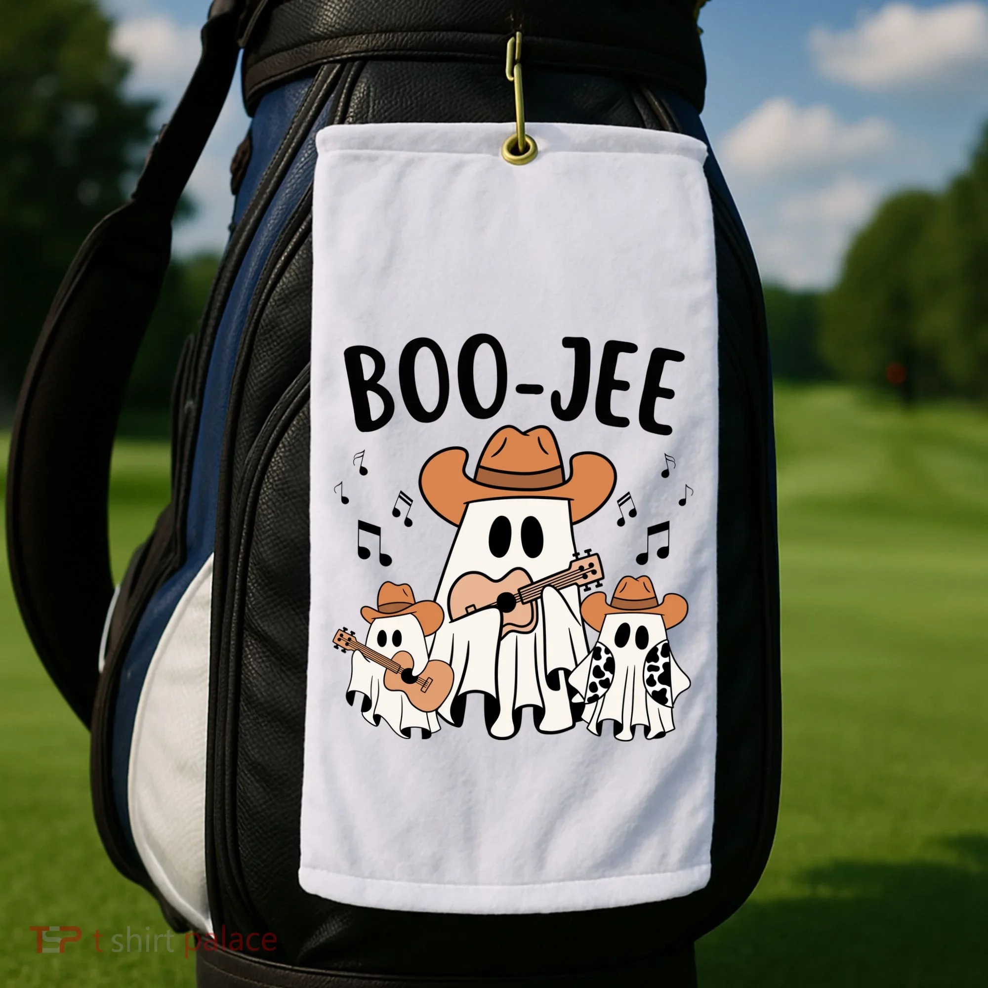 Boo Jee Ghost Funny Halloween Golf Towel