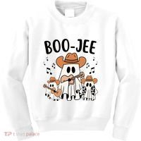 Boo Jee Ghost Funny Halloween Kids Sweatshirt thumb 0