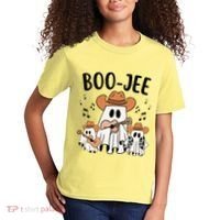 Boo Jee Ghost Funny Halloween Kids T-Shirt thumb 2