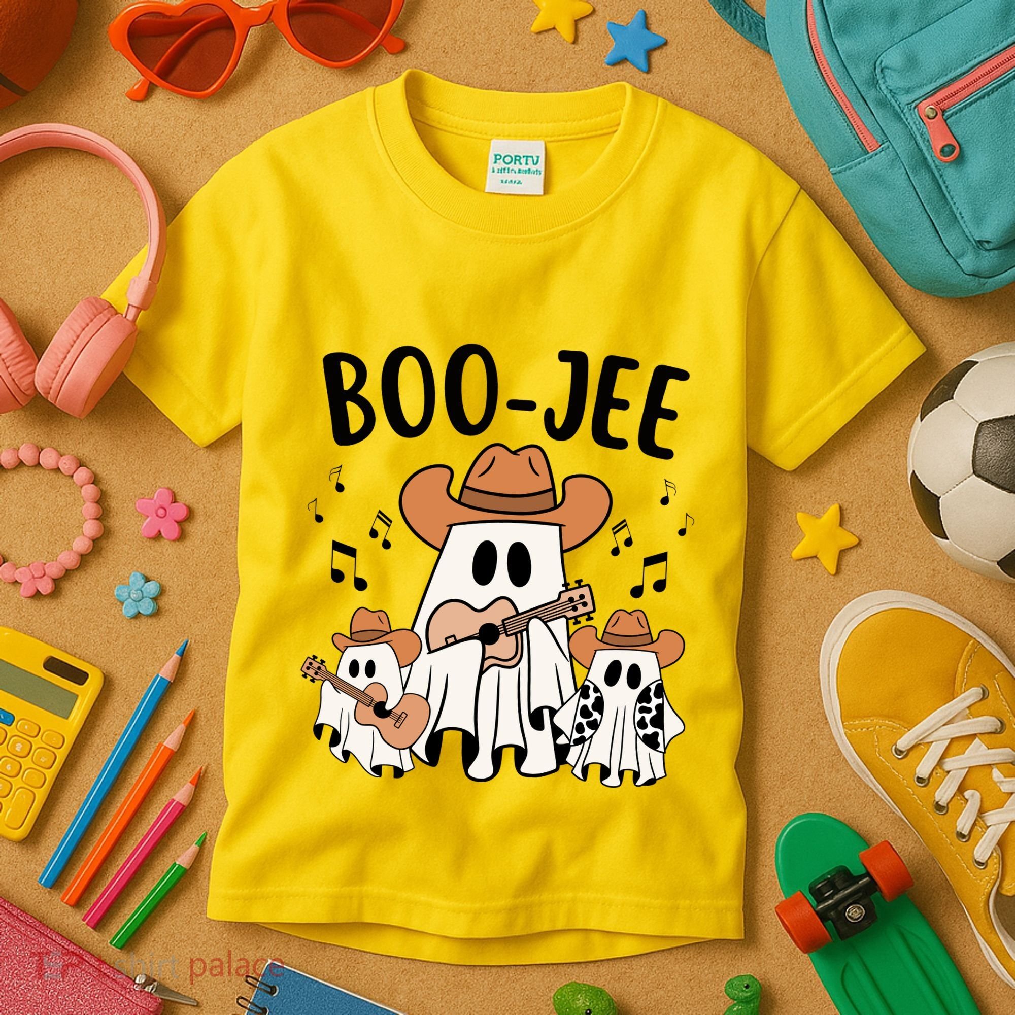 Boo Jee Ghost Funny Halloween Kids T-Shirt
