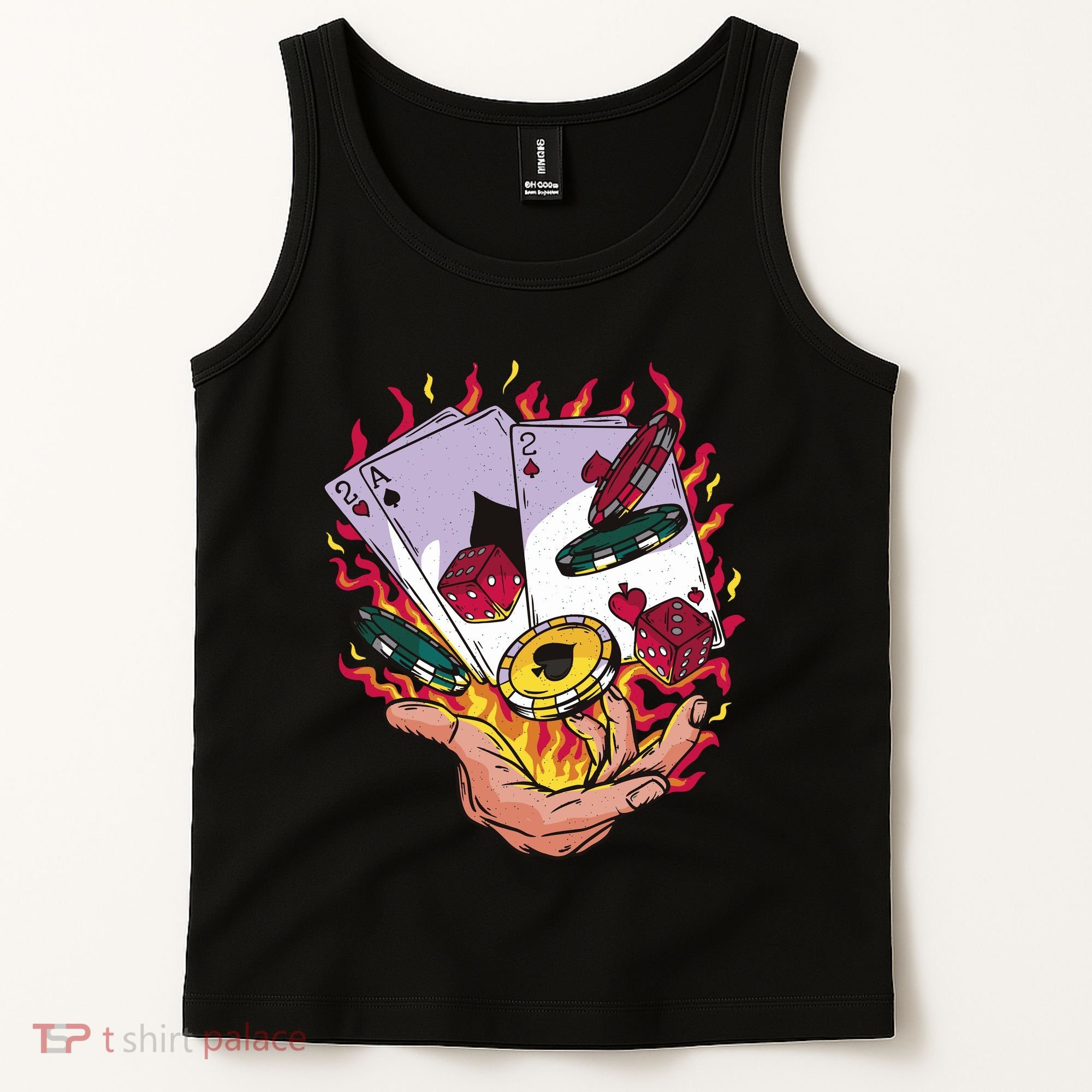 Black Jack Hand Poker Tank Top