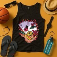 Black Jack Hand Poker Tank Top thumb 4