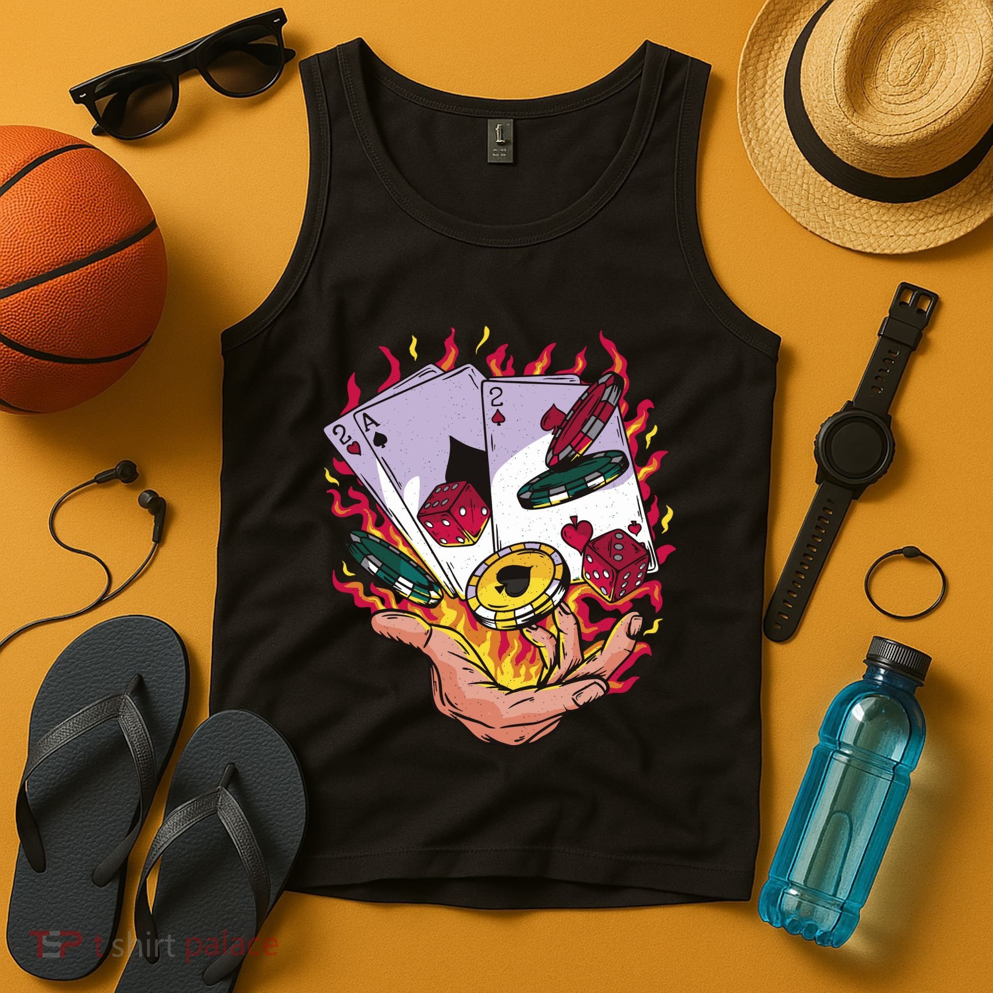 Black Jack Hand Poker Tank Top
