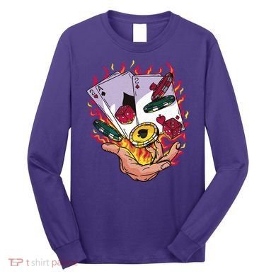 Black Jack Hand Poker Long Sleeve Shirt