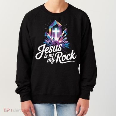 Biblical Jesus Is My Rock Christian Women's Sweatshirt