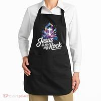 Biblical Jesus Is My Rock Christian Apron thumb 2