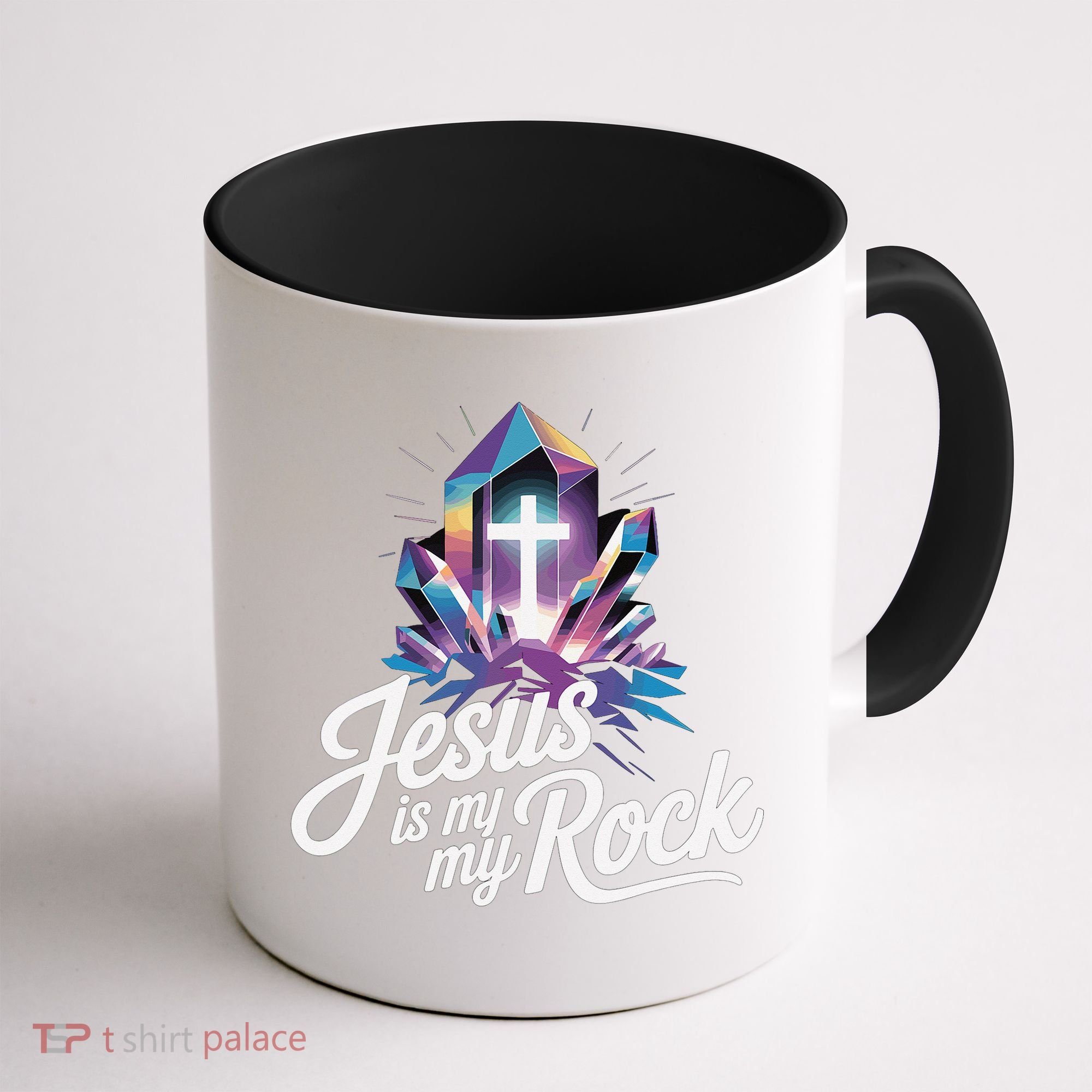 Biblical Jesus Is My Rock Christian Coffee Mug