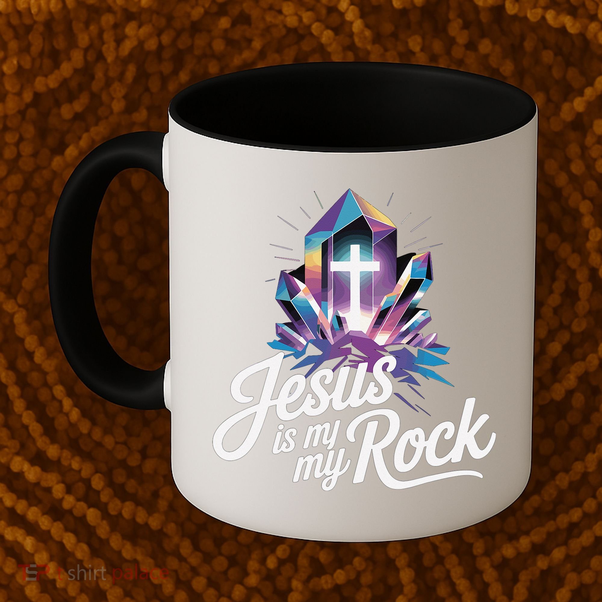 Biblical Jesus Is My Rock Christian Coffee Mug