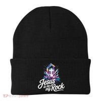 Biblical Jesus Is My Rock Christian Beanie thumb 0