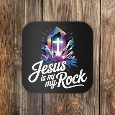 Biblical Jesus Is My Rock Christian Coaster