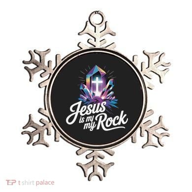 Biblical Jesus Is My Rock Christian Ornament
