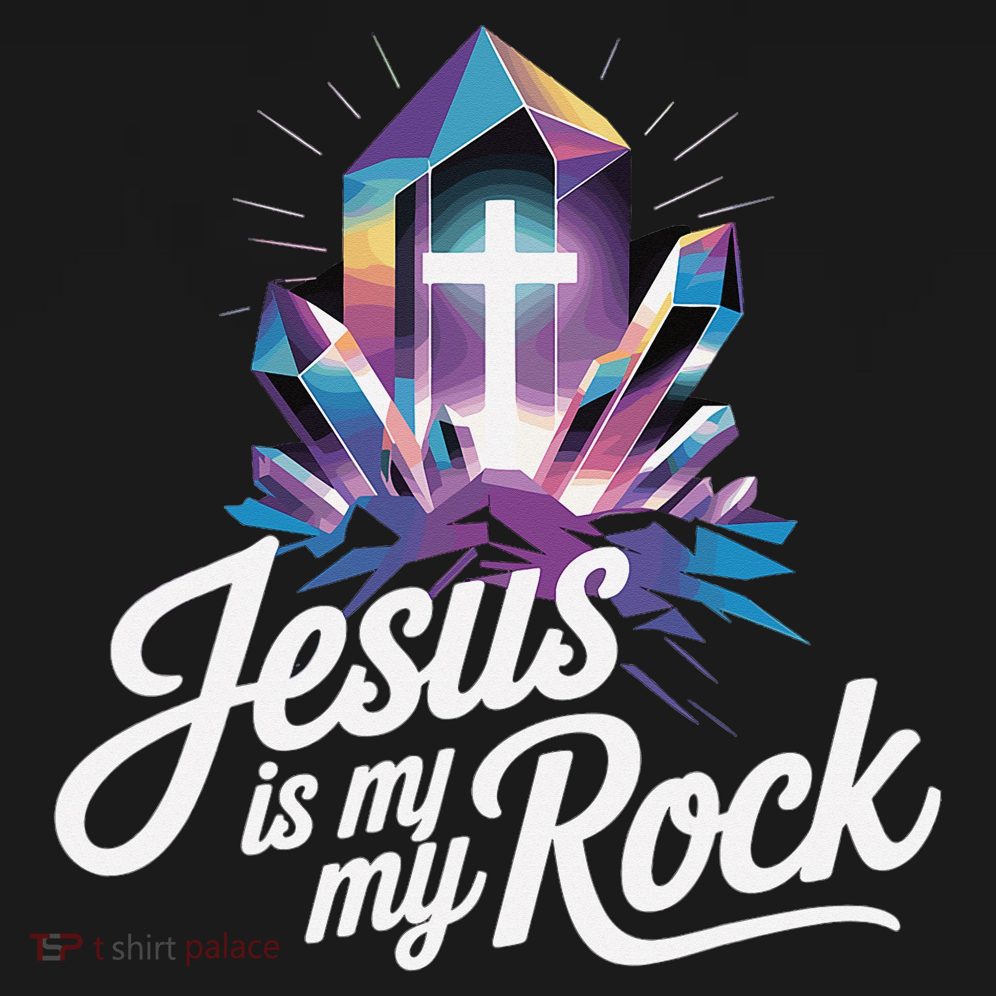 Biblical Jesus Is My Rock Christian Women's Tank Top