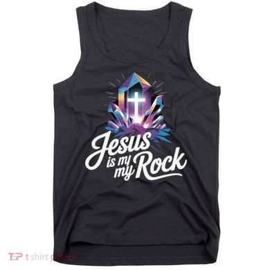 Biblical Jesus Is My Rock Christian Tank Top