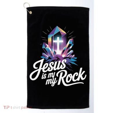 Biblical Jesus Is My Rock Christian Golf Towel