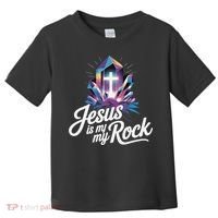 Biblical Jesus Is My Rock Christian Toddler T-Shirt thumb 0