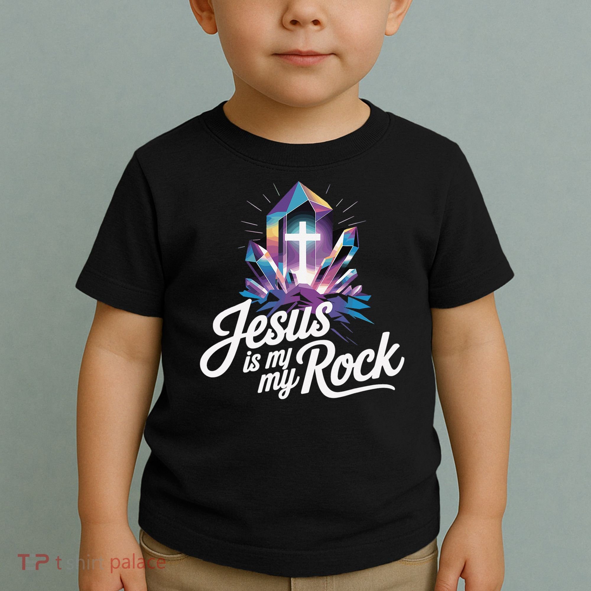Biblical Jesus Is My Rock Christian Toddler T-Shirt